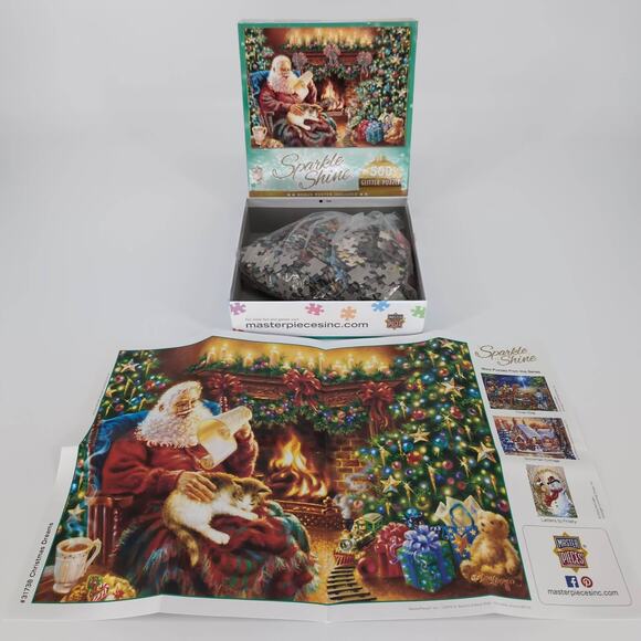 Master Pieces 500 Piece "Christmas Dreams" Glitter Jigsaw Puzzle & Poster - GUC - Picture 12 of 12